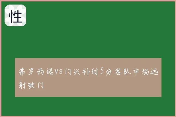 弗罗西诺vs门兴补时5分客队中场远射破门